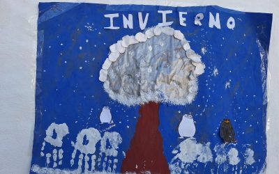 Elaboración  del mural del invierno
