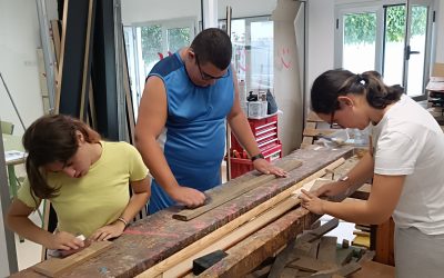 Trabajando en el Taller de Reciclaje
