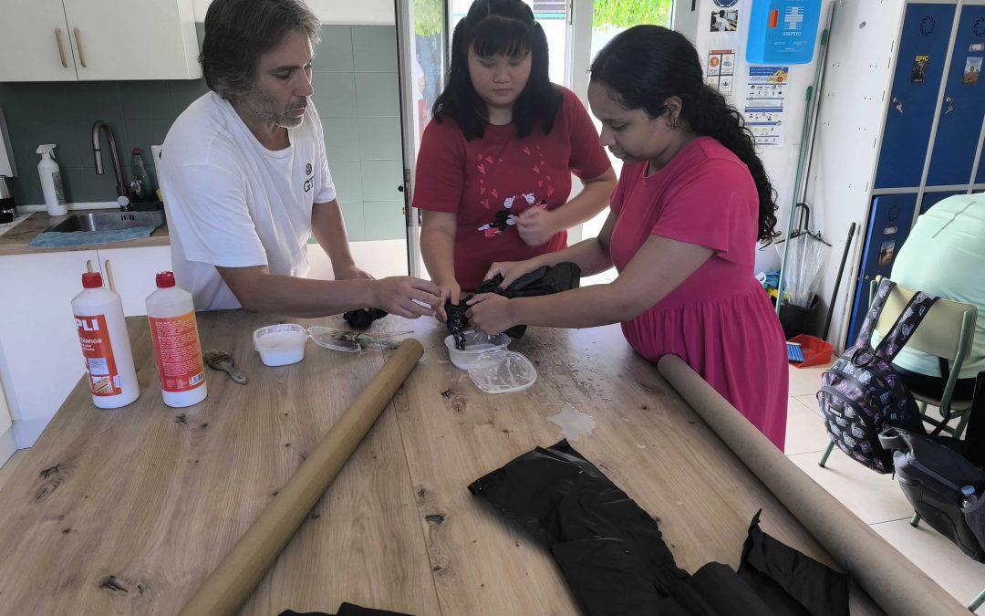 haciendo la casa de navidad