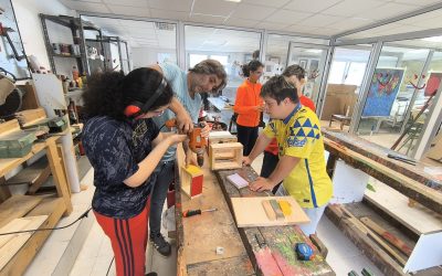 Masetas del taller de carpintería