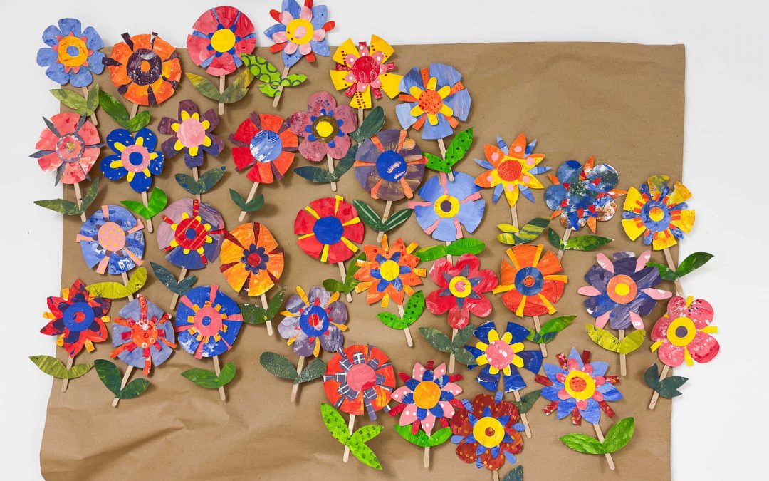 Ilustración: Flor de texturas