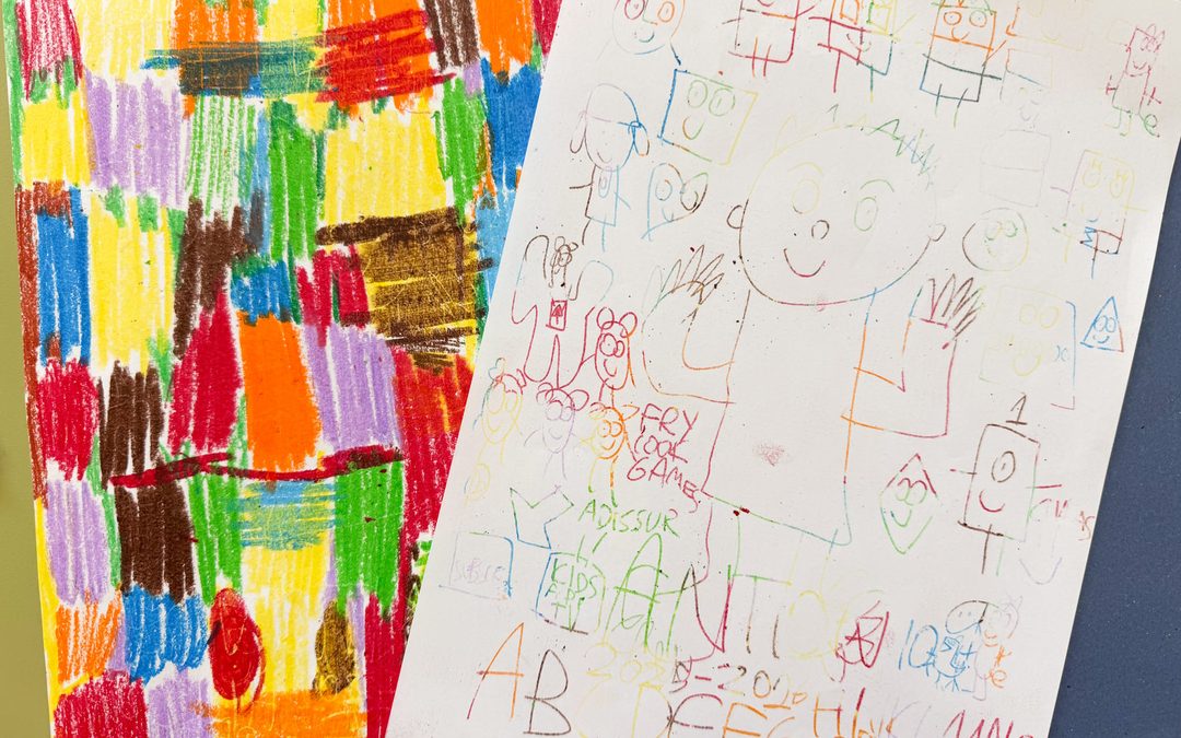 Ilustración dibujo mágico con ceras